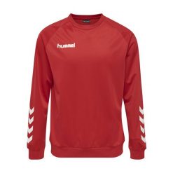Bluza do piłki ręcznej dla dorosłych Hummel Promo Poly Sweatshirt. Czerwone bluzy bez kaptura męskie HUMMEL, xl, bez wzorów, sportowe, bez ramiączek, bez kaptura. Za 137.50 zł.