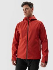 4F Kurtka softshell wiatroodporna membrana 5000 męska - czerwona 3XL. Czerwone kurtki softshell męskie 4f, na zimę, m, bez wzorów, z dzianiny, z kapturem, wspinaczkowe, windstopper. W wyprzedaży za 139.99 zł.