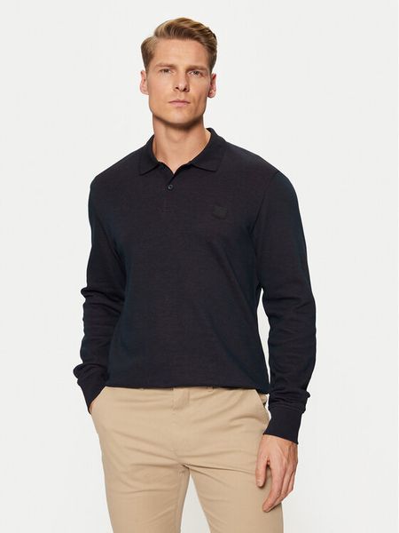 S.Oliver Polo 2153475 Granatowy Regular Fit. Niebieskie koszulki polo męskie S.Oliver, m, bez wzorów, z bawełny, bez kołnierzyka, bez ramiączek. Za 99.99 zł.