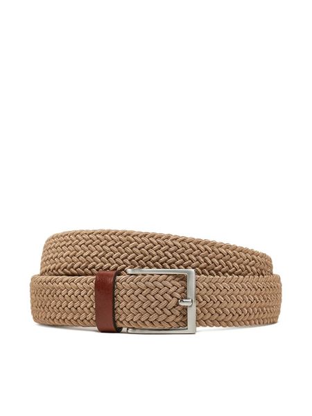 Guess Pasek Męski BMSOFW P5235 Beżowy. Brązowe paski męskie Guess, z aplikacjami, z materiału. Za 129.99 zł.