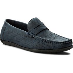 Mokasyny LANETTI - MYL8054S-2 Granatowy. Niebieskie mokasyny męskie Lanetti, z materiału. Za 99.99 zł.