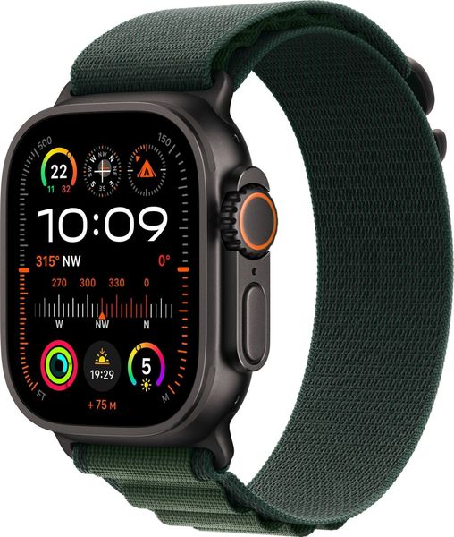 Smartwatch Apple Watch Ultra 2 GPS + Cellular 49mm Black Titanium Case Alpine Loop Small Zielony (MX4Q3). Czarne zegarki smartwatch Apple. Za 3,503.35 zł.