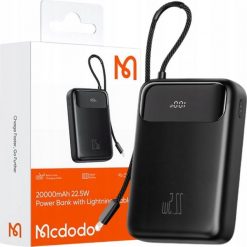 Powerbank Mcdodo POWERBANK 20000MAH Z WYŚWIETLACZEM USB USB-C 22,5W + KABEL LIGHTNING. Powerbanki Mcdodo. Za 104.77 zł.