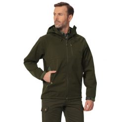 Kurtka myśliwska męska Tagart Softshell Volda z wysokiej jakości membraną. Zielone kurtki softshell męskie TAGART, m, bez wzorów, z softshellu, bez kaptura, outdoorowe. Za 599.00 zł.