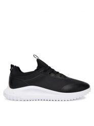 Calvin Klein Sneakersy Eva Runner Laceup Sock Mat Mix YM0YM01443 Czarny. Czarne buty sportowe na co dzień męskie Calvin Klein, m, bez wzorów, z materiału, bez ramiączek, bez kaptura. Za 449.99 zł.