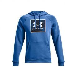 Bluza sportowa męska Under Armour Rival Fleece Graphic Hoodie. Niebieskie bluzy nierozpinane męskie Under Armour, m, bez wzorów, sportowe, bez ramiączek, z kapturem. Za 363.00 zł.