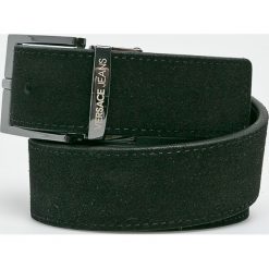 Versace Jeans - Pasek skórzany. Szare paski męskie Versace Jeans, w paski, z jeansu. W wyprzedaży za 249.90 zł.