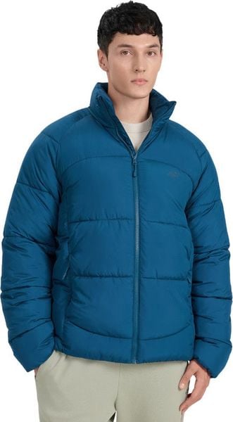 Kurtka puchowa męska 4F M0707 niebieska 4FRAW25TDJAM0707 30S 2XL. Niebieskie kurtki męskie 4f, m, bez wzorów, z puchu, bez ramiączek, bez kaptura. Za 423.59 zł.