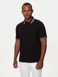 Versace Jeans Couture Polo 76GAGT09 Czarny Regular Fit. Czarne koszulki polo męskie Versace Jeans Couture, m, bez wzorów, z bawełny, bez kołnierzyka, bez ramiączek. Za 859.99 zł.