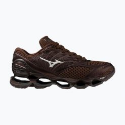 Buty męskie Mizuno Wave Prophecy LS chicory coffee/black/chicory coffee. Czarne buty zimowe męskie Mizuno, bez wzorów, sportowe, bez obcasa, bez zapięcia. Za 729.99 zł.