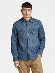 G-Star Raw Koszula jeansowa Dakota D23006-D539 Niebieski Regular Fit. Niebieskie koszule męskie G-Star Raw, m, bez wzorów, z bawełny, bez kołnierzyka, bez ramiączek. Za 359.99 zł.