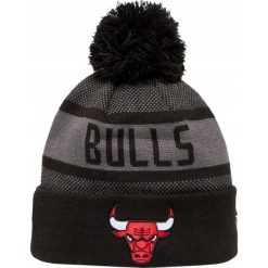 Czapka Unisex Dla Dorosłych New Era Beanie. Szare czapki męskie CHICAGO BULLS, bez wzorów, sportowe. Za 208.99 zł.