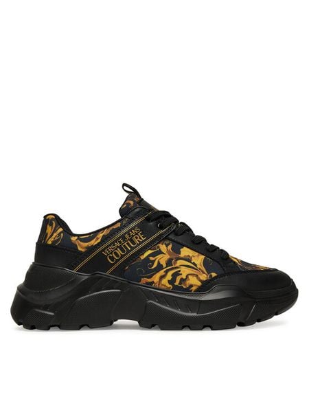 Versace Jeans Couture Sneakersy 79YA3SC2 ZSC85 G89 Czarny. Czarne buty sportowe na co dzień męskie Versace Jeans Couture, m, bez wzorów, z jeansu, bez ramiączek, bez kaptura. Za 639.99 zł.