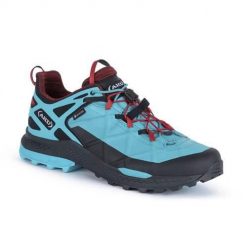 Buty trekkingowe męskie Aku Rocket Dfs Gtx. Niebieskie buty trekkingowe męskie Aku, bez wzorów, z materiału, sportowe, bez obcasa, bez zapięcia. Za 851.00 zł.