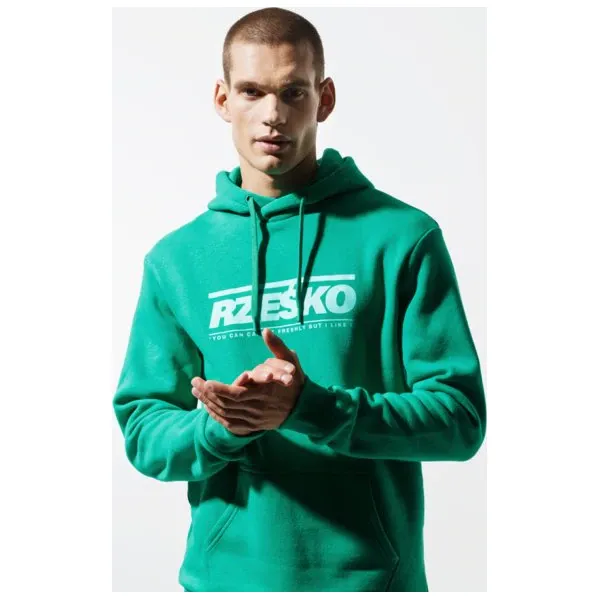 Confront Bluza Slogan Grn Sweatshirt , zielony, rozmiar S. Zielone bluzy nierozpinane męskie Confront, m, bez wzorów, z bawełny, sportowe, bez ramiączek, bez kaptura. W wyprzedaży za 103.99 zł.