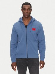 HUGO Bluza Daple212 50447972 Niebieski Regular Fit. Niebieskie bluzy rozpinane męskie Hugo, m, bez wzorów, z bawełny, bez ramiączek, bez kaptura. Za 379.99 zł.