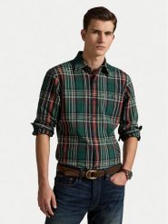 Polo Ralph Lauren Koszula 710P00524002 Zielony Custom Fit. Zielone koszule męskie Polo Ralph Lauren, m, bez wzorów, z bawełny, bez kołnierzyka, bez ramiączek. Za 589.99 zł.