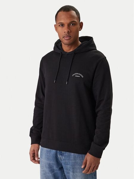 Jack & Jones Bluza College Logo 12288362 Czarny Regular Fit. Czarne bluzy nierozpinane męskie Jack & Jones, l, bez wzorów, z bawełny, bez ramiączek, bez kaptura. Za 129.99 zł.