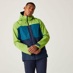 Maland męska kurtka przeciwdeszczowa. Zielone kurtki męskie Regatta, m, bez wzorów, z materiału, sportowe, bez ramiączek, bez kaptura. Za 159.99 zł.