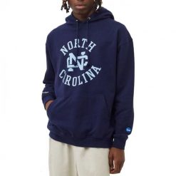 Bluza męska z kapturem do koszykówki Mitchell & Ness Univ. Of North Carolina. Niebieskie bluzy z kapturem męskie Mitchell & Ness, m, bez wzorów, z kapturem. Za 299.00 zł.