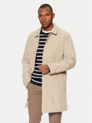 Tommy Hilfiger Płaszcz przejściowy MW0MW37651 Beżowy Regular Fit. Brązowe płaszcze męskie Tommy Hilfiger, l, bez wzorów, z syntetyku, bez kaptura. Za 979.99 zł.