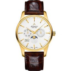 Zegarek Atlantic Męski Seaport 56550.45.21 Moon Phase Szafir brązowy. Brązowe zegarki męskie Atlantic. Za 1,358.00 zł.