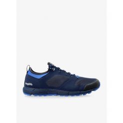 Buty turystyczne męskie Haglofs L.I.M Low. Niebieskie buty trekkingowe męskie Haglöfs, bez wzorów, sportowe, bez obcasa, bez zapięcia. Za 381.99 zł.