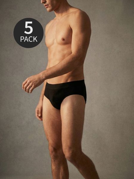 Majtki slipy 5 pack - czarny. Czarne slipki męskie Sinsay, l, bez wzorów. Za 29.99 zł.
