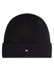 Tommy Hilfiger Czapka Flag AM0AM12796 Czarny. Czarne czapki męskie Tommy Hilfiger, na zimę, bez wzorów, z bawełny. Za 119.99 zł.