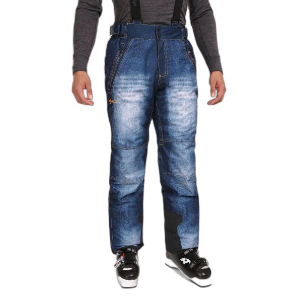 Spodnie narciarskie Kilpi Denimo. Niebieskie spodnie narciarskie i snowboardowe męskie Kilpi, bez wzorów, z denimu, narciarskie. Za 628.61 zł.
