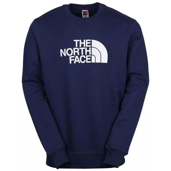 Bluza męska The North Face Drew Peak Crew. Niebieskie bluzy nierozpinane męskie The North Face, m, bez wzorów, sportowe, bez ramiączek, bez kaptura. Za 361.50 zł.