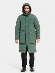 Didriksons Płaszcz zimowy Ejnar 504413 Zielony Regular Fit. Zielone płaszcze męskie Didriksons, na zimę, m, bez wzorów, z syntetyku, bez kaptura. Za 1,799.00 zł.