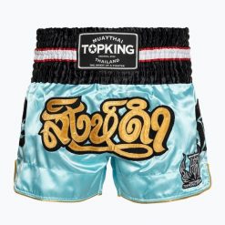Spodenki treningowe Top King Kickboxing. Niebieskie szorty sportowe męskie TOP KING, bez wzorów, sportowe. Za 219.99 zł.