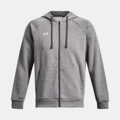 Bluza męska Under Armour Rival Fleece FZ Hoodie. Szare bluzy nierozpinane męskie Under Armour, m, bez wzorów, sportowe, bez ramiączek, bez kaptura. Za 269.99 zł.