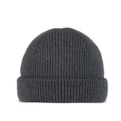 Czapka z wełny merino dokerka Ervin. Szare czapki męskie Buff, bez wzorów, prążkowane, sportowe. Za 219.99 zł.