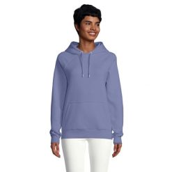 Bluza Z Kapturem Dla Dorosłych Unisex Stellar. Niebieskie bluzy nierozpinane męskie SOL'S, s, bez wzorów, sportowe, bez ramiączek, z kapturem. Za 157.99 zł.