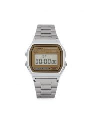 Casio Zegarek Vintage A158WEA-9EF Srebrny. Szare, cyfrowe zegarki męskie Casio, srebrne. Za 159.99 zł.