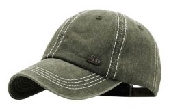 Czapka z Daszkiem, Oliwkowa z Przeszyciami, Fastryga, Letnia, 100% BAWEŁNA, Przewiewna -Pako Jeans. Zielone czapki męskie Pako Jeans, na lato, bez wzorów, z bawełny. Za 49.00 zł.