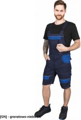 CORTON-BS - Spodnie ochronne ogrodniczki CORTON z krótkimi nogawkami, tkane 100% bawełna 260 g/m2 6 kieszeni elementy odlaskowe 62. Brązowe szorty sportowe męskie Reis, bez wzorów, z bawełny, sportowe. Za 191.62 zł.
