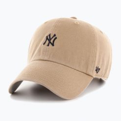 Czapka z daszkiem 47 Brand MLB New York Yankees Base Runner CLEAN UP. Brązowe czapki męskie 47 Brand, na wiosnę, bez wzorów. Za 89.99 zł.