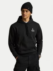 Polo Ralph Lauren Bluza 710B14661006 Czarny Regular Fit. Czarne bluzy nierozpinane męskie Polo Ralph Lauren, m, bez wzorów, z bawełny, bez ramiączek, bez kaptura. Za 859.99 zł.