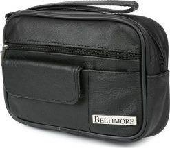 Beltimore Czarna Saszetka męska skórzana do ręki Beltimore G43. Czarne saszetki męskie Beltimore, bez wzorów, do ręki. Za 99.99 zł.