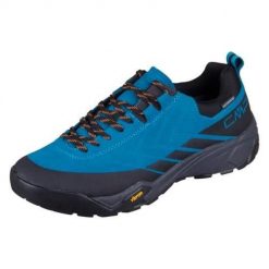 Buty trekkingowe męskie CMP Mintaka WP Trekking Reef. Czarne buty zimowe męskie CMP, bez wzorów, sportowe, bez obcasa, bez zapięcia. W wyprzedaży za 399.99 zł.