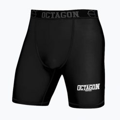 Spodenki kompresyjne męskie Octagon Fight Wear. Czarne szorty sportowe męskie OCTAGON, bez wzorów, sportowe. Za 119.99 zł.
