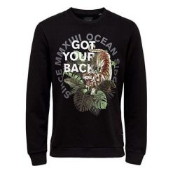 ONLY&SONS Męska sweter Pedley Crew Sweat Black (rozmiar S). Czarne swetry męskie Only&Sons, bez wzorów, bez kołnierzyka, bez ramiączek. W wyprzedaży za 91.00 zł.