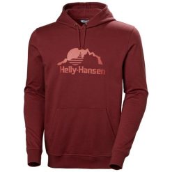 Bluza z kapturem Helly Hansen Nord Graphic. Czerwone bluzy nierozpinane męskie Helly Hansen, m, bez wzorów, casualowe, bez ramiączek, z kapturem. Za 380.50 zł.