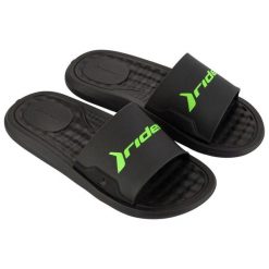 Klapki dla mężczyzn Rider STEP SLIDE. Czarne klapki i japonki męskie Ipanema, bez wzorów. Za 79.99 zł.