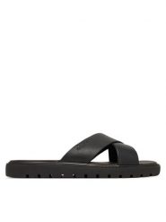 Calvin Klein Klapki Sq Molded Sandal Xcross Lth HM0HM02235 Czarny. Czarne klapki i japonki męskie Calvin Klein, bez wzorów, ze skóry. Za 409.99 zł.