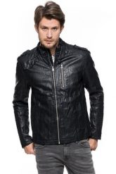 KURTKA SKÓRZANA TOM TAILOR LEATHER LOOK BIKER JACKET 3721883.00.12 COL. 2578 SSN 5040. Kurtki męskie Tom Tailor, s, bez wzorów, ze skóry, bez ramiączek, bez kaptura. Za 279.99 zł.