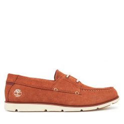 Mokasyny Timberland. Brązowe mokasyny męskie Timberland, bez zapięcia. Za 379.99 zł.
